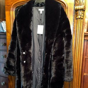 Pretty Lavish Black Faux Fur Coat brand new, never worn